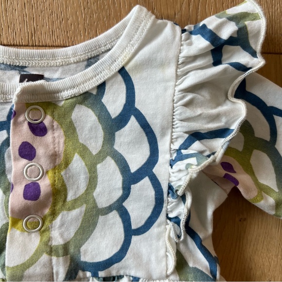 Tea Collection Snap Front Ruffle Baby Romper - Picture 3 of 5